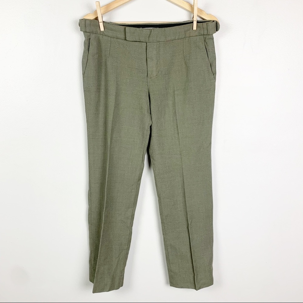 CHLOE Green Tapered Trousers Dauphin Pants FR 38